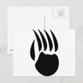 Carte Postale patte d'ours noir (Devant / Derrière)