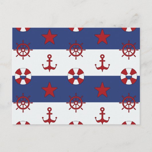 Carte Postale Patteries Nautical Stars and Stripes (Devant)