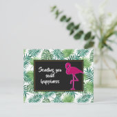 Carte Postale Pattern et Pink Flamingo (Debout devant)