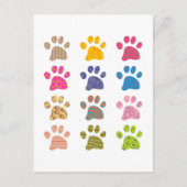 Carte Postale Patterned Paws (Devant)