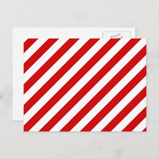 Carte Postale Patterns à barres rouges et blanches (Devant / Derrière)