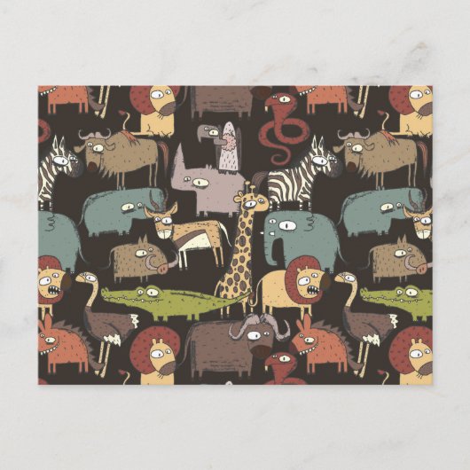 Carte Postale Patterns d'African Animals (Devant)