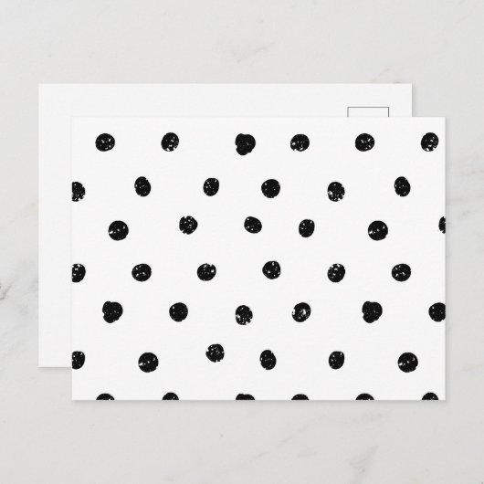 Carte Postale Patters de Black and White Abstract (Devant / Derrière)