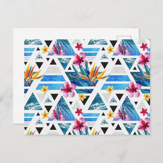 Carte Postale Patters de Geometric Tropical (Devant / Derrière)