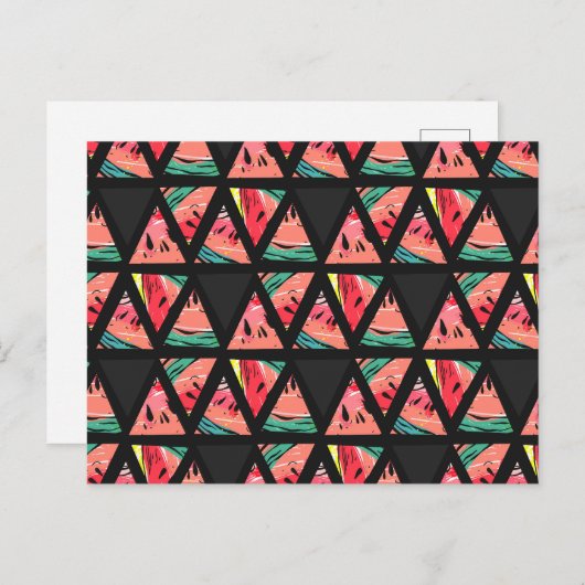 Carte Postale Patters de Hand Drawn (Devant / Derrière)