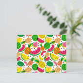 Carte Postale Patters de Red & Yellow Tropical Fruit (Debout devant)