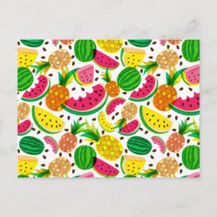 Carte Postale Patters de Red & Yellow Tropical Fruit