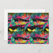 Carte Postale Patters de texture tropicale (Devant / Derrière)