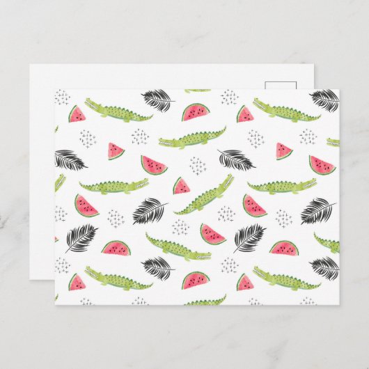 Carte Postale Patters de Tropical (Devant / Derrière)