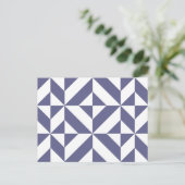 Carte Postale Patters Midnight Blue Geometric Deco Cube (Debout devant)