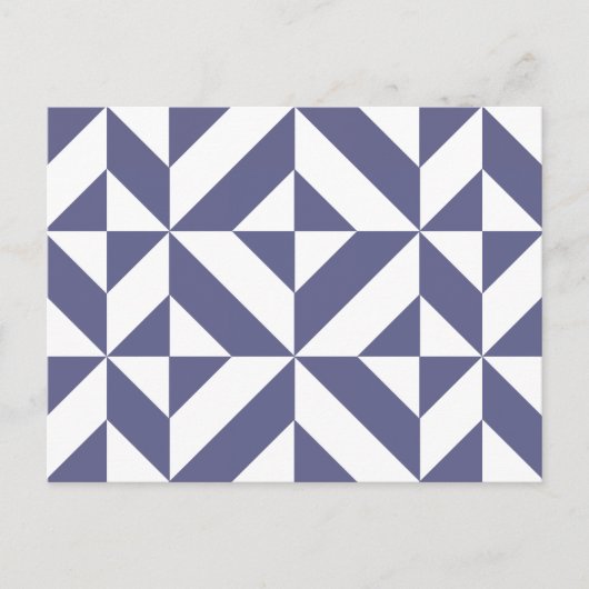 Carte Postale Patters Midnight Blue Geometric Deco Cube (Devant)