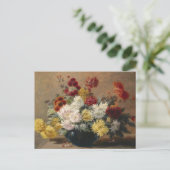 Carte Postale Paul Biva Asters anciens dans un vase (Debout devant)