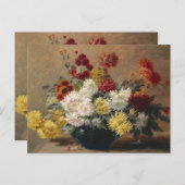 Carte Postale Paul Biva Asters anciens dans un vase (Devant / Derrière)