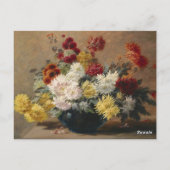 Carte Postale Paul Biva Asters anciens dans un vase (Dos)
