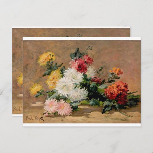 Carte Postale Paul Biva Fleurs Vintages (Devant / Derrière)
