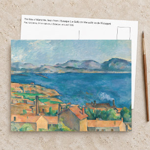Carte Postale Paul Cezanne - Baie de Marseille vue d'Estaque