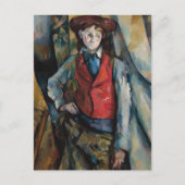 Carte Postale Paul Cezanne - Boy in the Red Vest Postcard (Devant)
