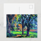 Carte Postale Paul Cezanne - Châtaignier et Ferme, (Devant / Derrière)