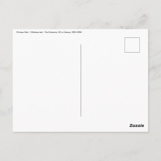 Carte Postale Paul Cezanne - Château Noir (Dos)