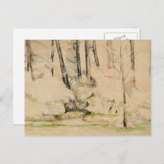 Carte Postale Paul Cezanne - Dans les bois (Devant / Derrière)