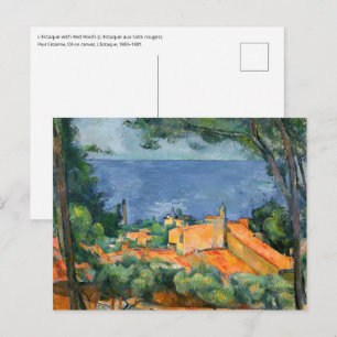 Carte Postale Paul Cezanne - Estaque aux toits rouges