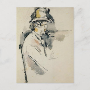 Carte Postale Paul Cezanne - Homme avec un tuyau