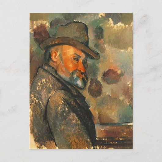 Carte Postale Paul Cezanne - L'auto-portrait en Casquette (Devant)