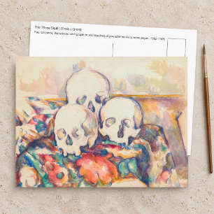 Carte Postale Paul Cezanne - Les Trois Crânes Aquarelle