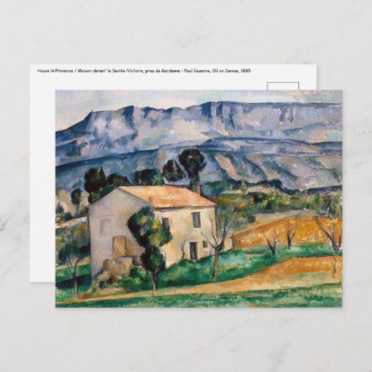 Carte Postale Paul Cezanne - Maison en Provence (Devant / Derrière)