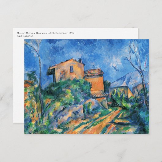 Carte Postale Paul Cezanne "Maison Maria avec vue sur Château (Devant / Derrière)
