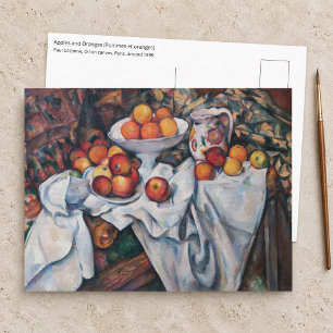 Carte Postale Paul Cezanne - Nature morte, pommes et oranges