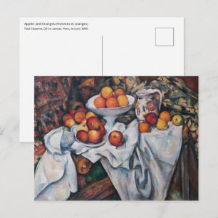 Carte Postale Paul Cezanne - Nature morte, pommes et oranges