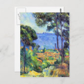 Carte Postale Paul Cezanne - Paysage (Devant / Derrière)