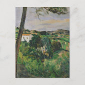 Carte Postale Paul Cezanne | Paysage avec toit rouge ou le pin (Devant)