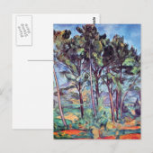 Carte Postale Paul Cézanne - Pins et Aqueduc Beaux-Arts (Devant / Derrière)