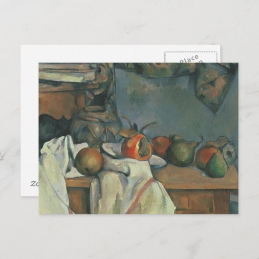 Carte Postale Paul Cezanne - Pot de gingembre avec grenade (Devant / Derrière)