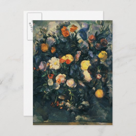 Carte Postale Paul Cezanne | Vase de fleurs, 19e (Devant / Derrière)