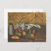 Carte Postale Paul Cezanne - Vie morte avec pommes, servettes (Devant / Derrière)