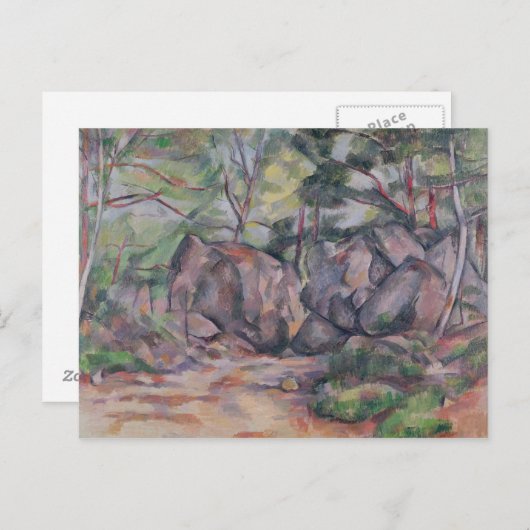 Carte Postale Paul Cezanne | Woodland with Boulders, 1893 (Devant / Derrière)
