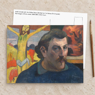 Carte Postale Paul Gauguin - Autoportrait au Christ jaune