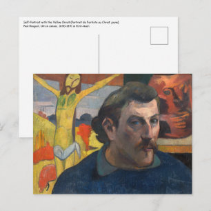Carte Postale Paul Gauguin - Autoportrait avec Christ Jaune