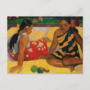 Carte Postale Paul Gauguin Deux Femmes De Tahiti Parau Api Vinta