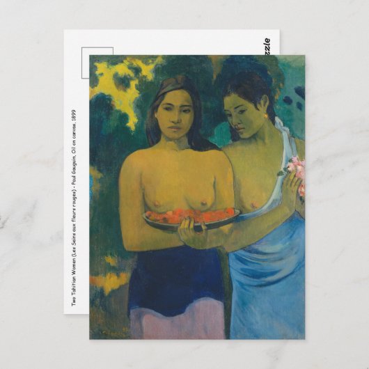 Carte Postale Paul Gauguin - Deux femmes tahitiennes (Devant / Derrière)
