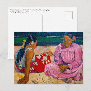 Carte Postale Paul Gauguin - Femmes tahitiennes sur la plage