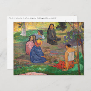 Carte Postale Paul Gauguin - La Conversation / Les Parau Parau