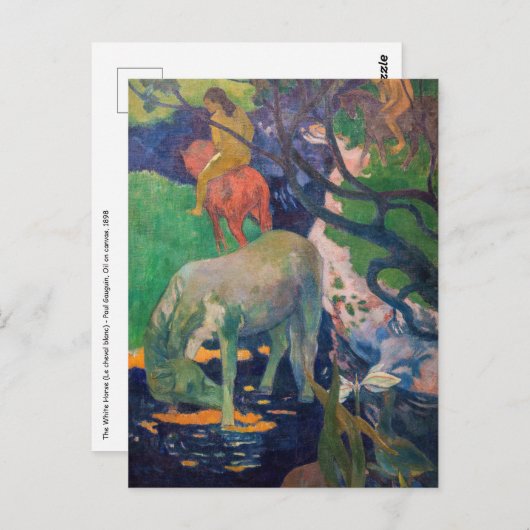 Carte Postale Paul Gauguin - Le Cheval Blanc (Devant / Derrière)