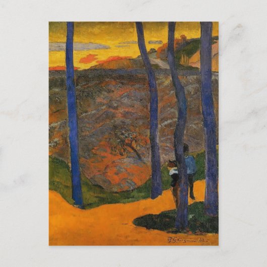 Carte Postale Paul Gauguin - Les arbres bleus (Devant)