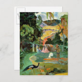 Carte Postale Paul Gauguin | Matamoe or, Landscap with Peacocks (Devant / Derrière)