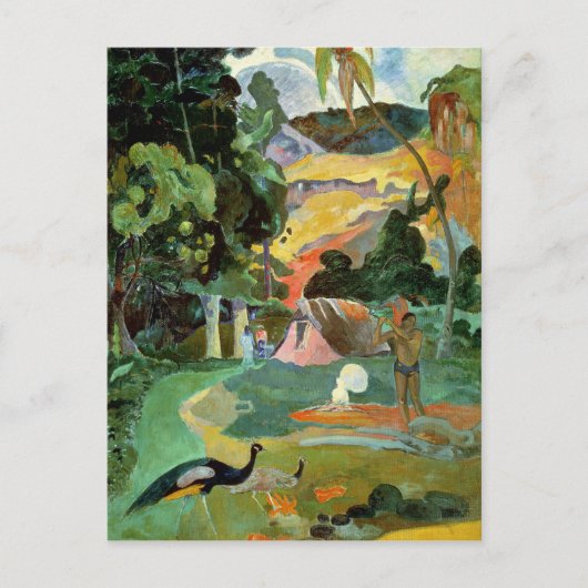 Carte Postale Paul Gauguin | Matamoe or, Landscap with Peacocks (Devant)