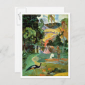 Carte Postale Paul Gauguin | Matamoe or, Landscap with Peacocks (Devant / Derrière)
